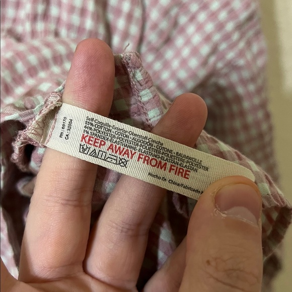 Intimately Free People Checked Out Sleep Shirt Pink Check Oversized Women’s M - Picture 5 of 6